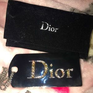 DIOR tag necklace